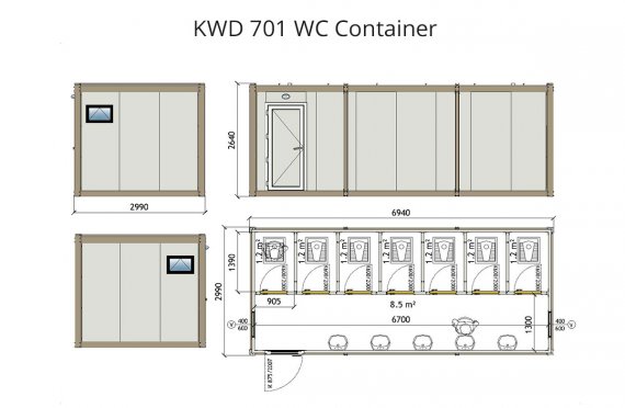 κοντείνερ KWD 701 Wc