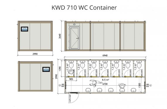 Κοντείνερ KWD 710 Wc