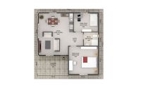 61 m² Προκατασκευασμένες Κατοικίας