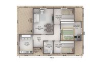 88 m² Προκατασκευασμένες Κατοικίας